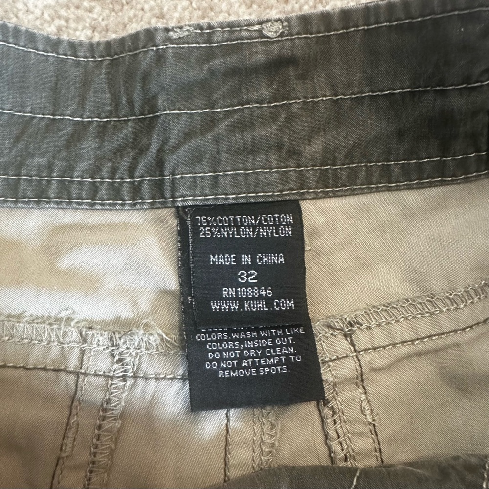 KÜHL Men’s Outdoor Hiking Shorts Size 32 Green Cotton Nylon - Picture 7 of 12